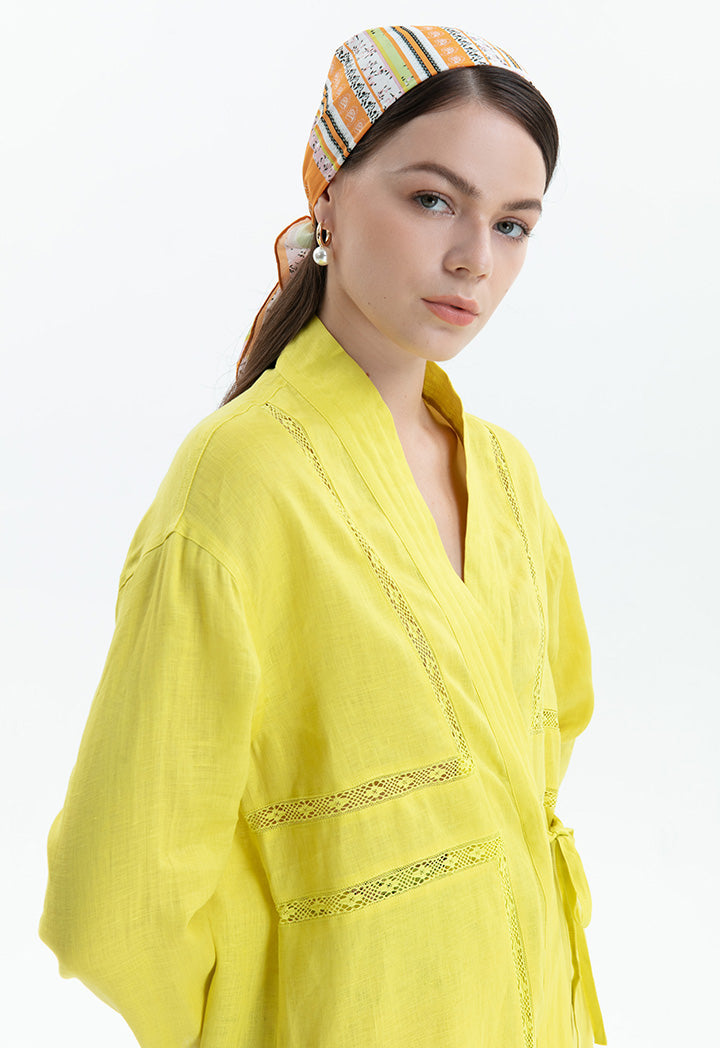 Choice Die Cut Detail Shirt Lime Green