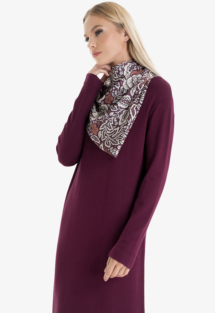 Choice Turtleneck Midi Dress Wine