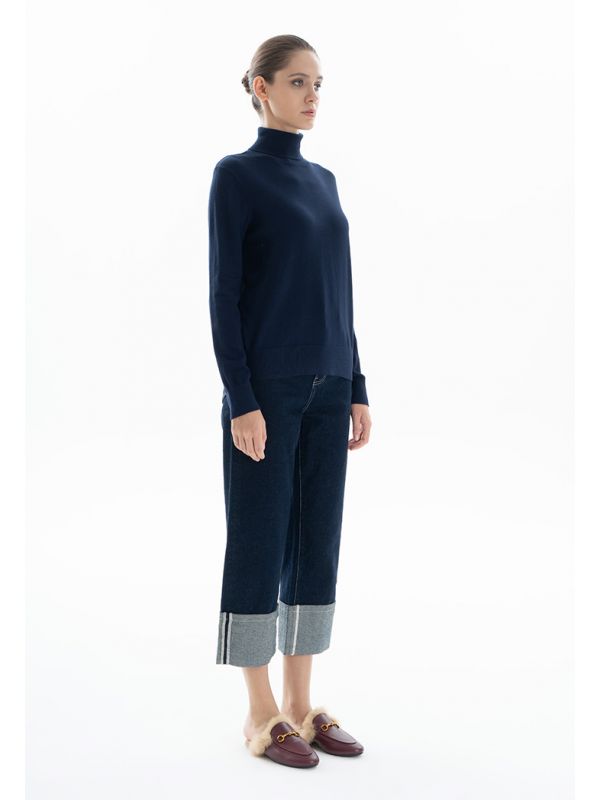 Choice Turtleneck Sweater Navy