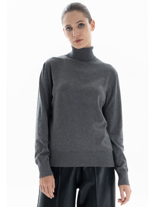 Choice Turtleneck Sweater Silver