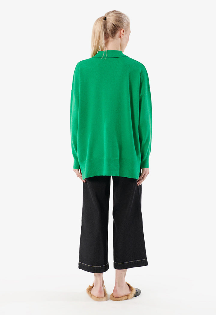 Choice Solid-Toned Sweatshirt Green