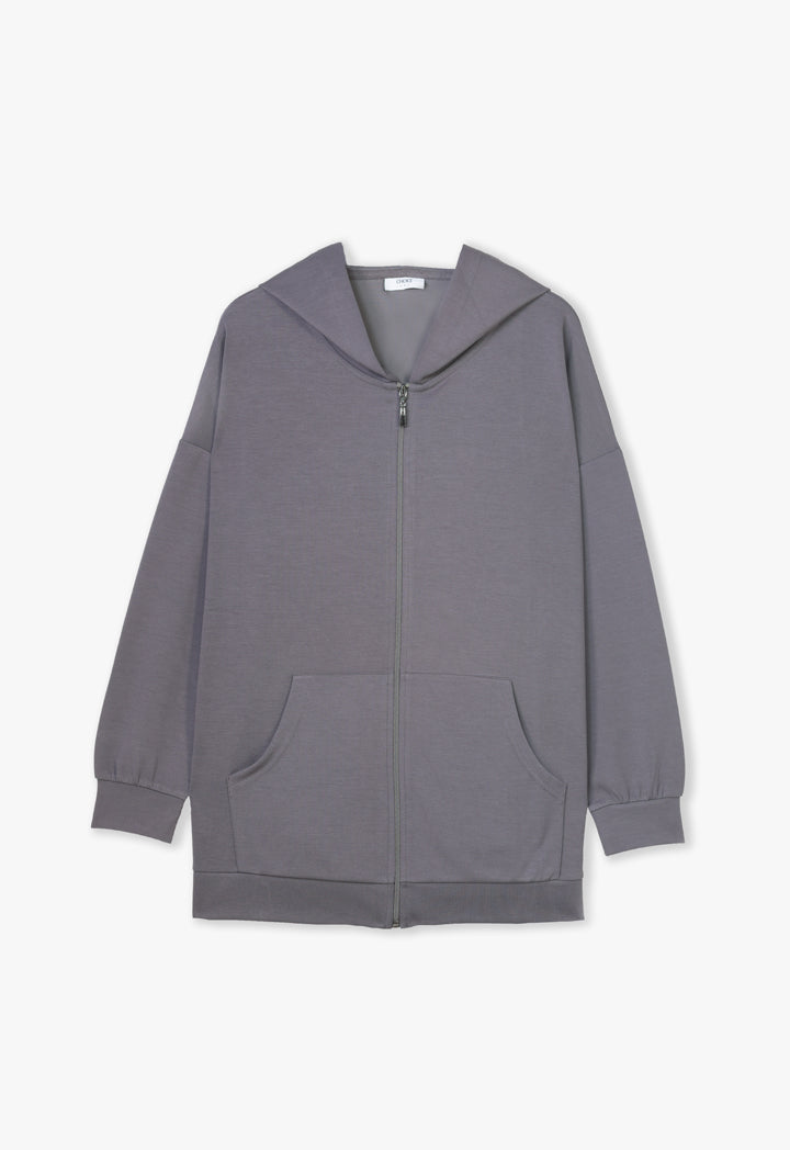 Choice Zip Up Hooded Sweatshirt Grey