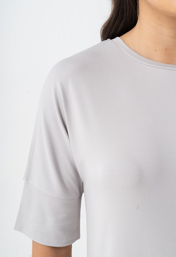 Choice Basic Crew Neck T-Shirt Grey