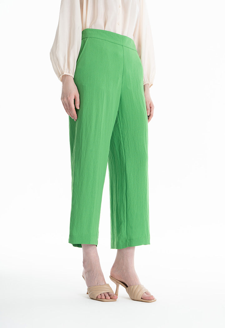 Choice Wide Leg Classic Trouser Green