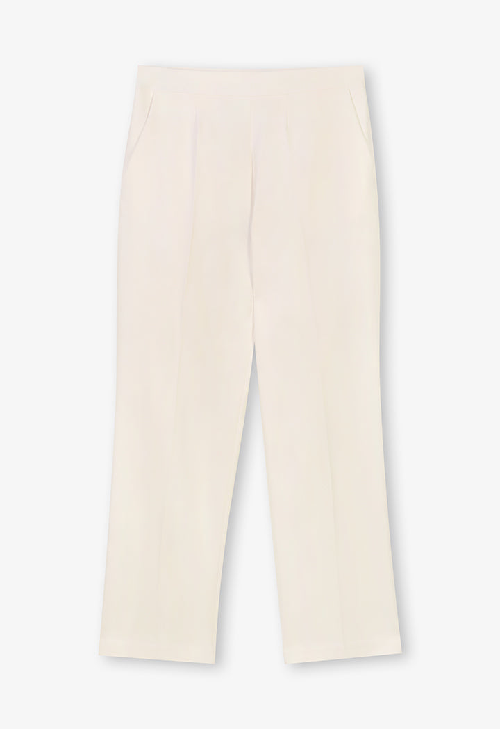 Choice Solid Straight Fit Trousers Cream