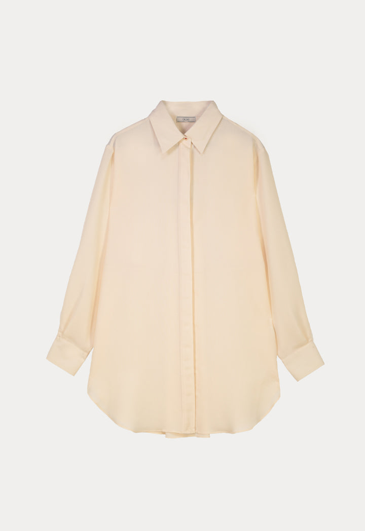 Choice Single Tone Classic Blouse Sand