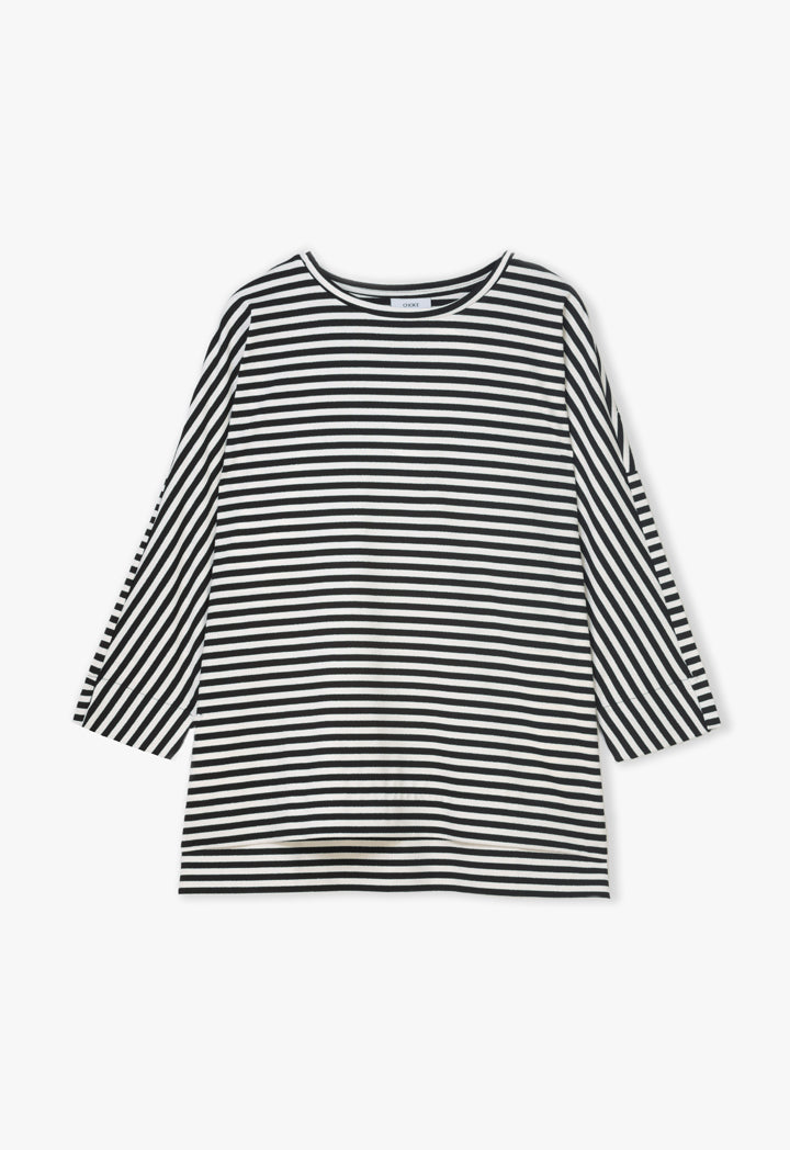 Choice Striped Pattern Shirt Black