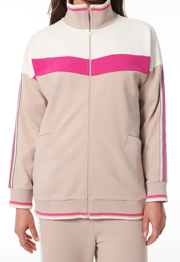 Choice Color Block Upstyle Jacket Multicolor