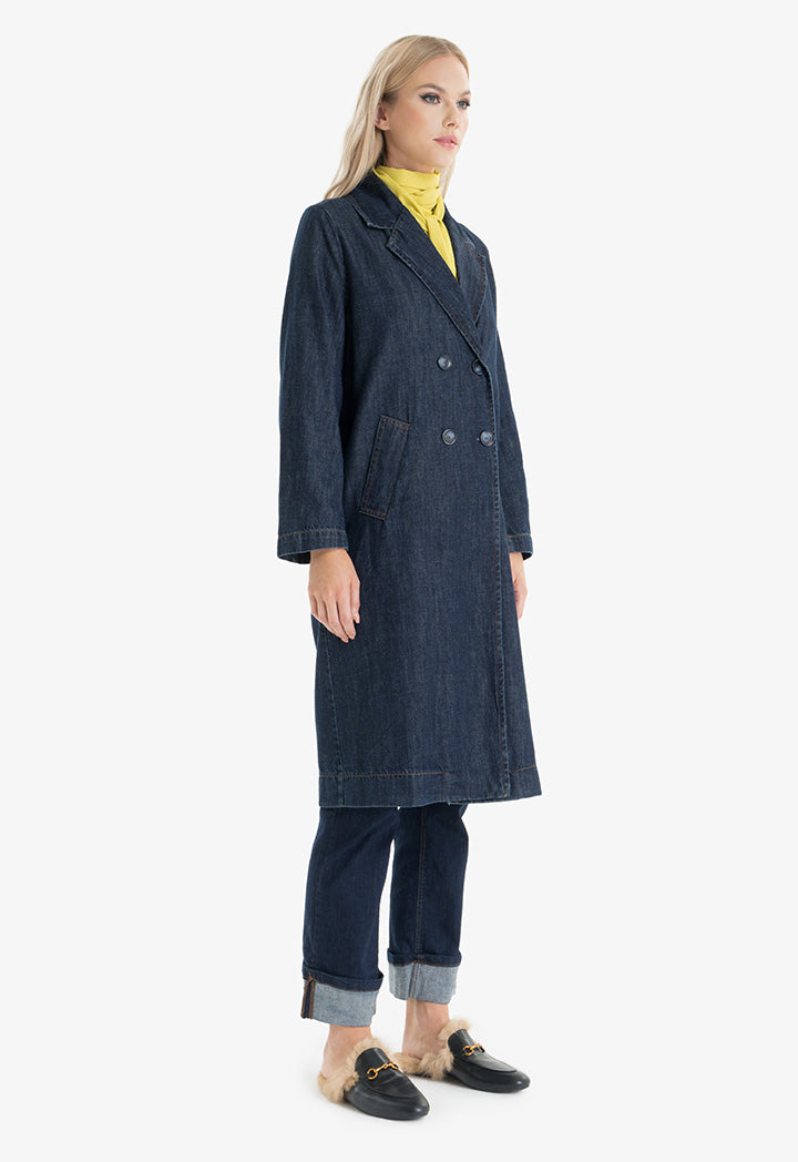 Choice Denim Midi Outerwear Navy