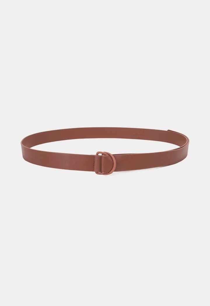 Choice D Ring Buckle Slim Belt Tan
