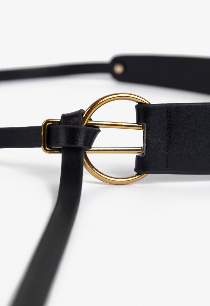 Choice Abstract Buckle Belt Black