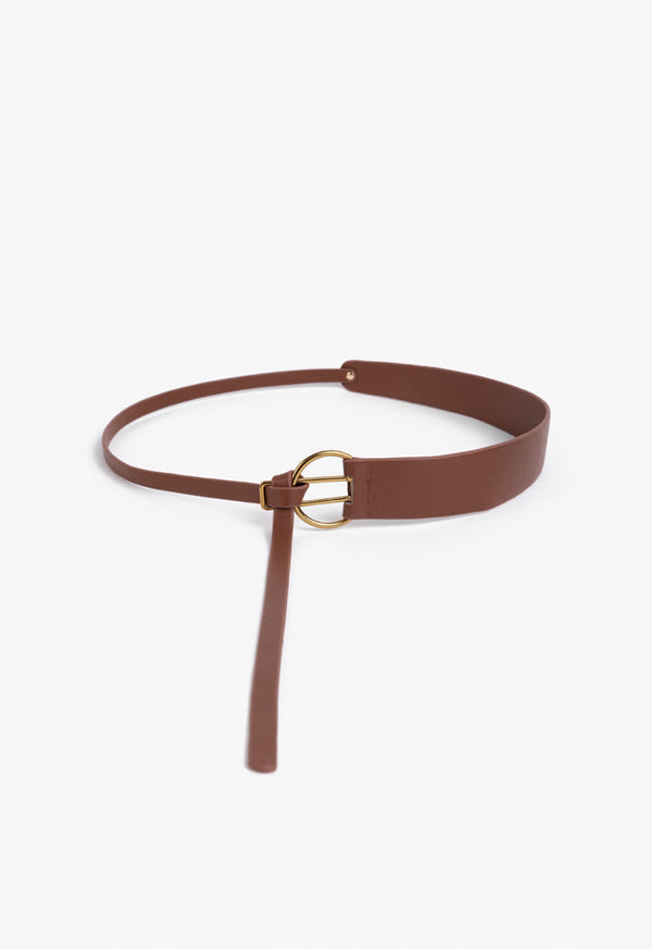 Choice Abstract Buckle Belt Tan