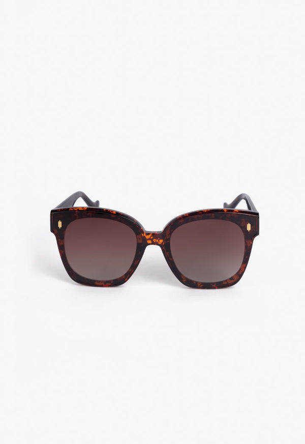 Choice Embellished Cat Eye Sunglasses Brown