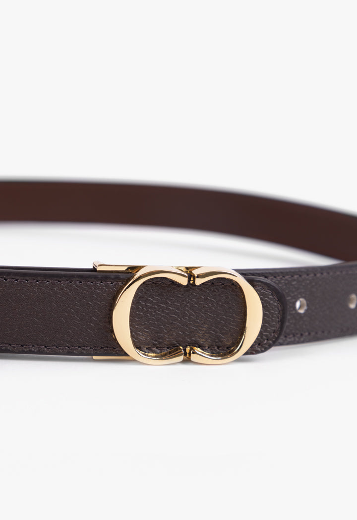 Choice Monogram Buckle Belt Brown