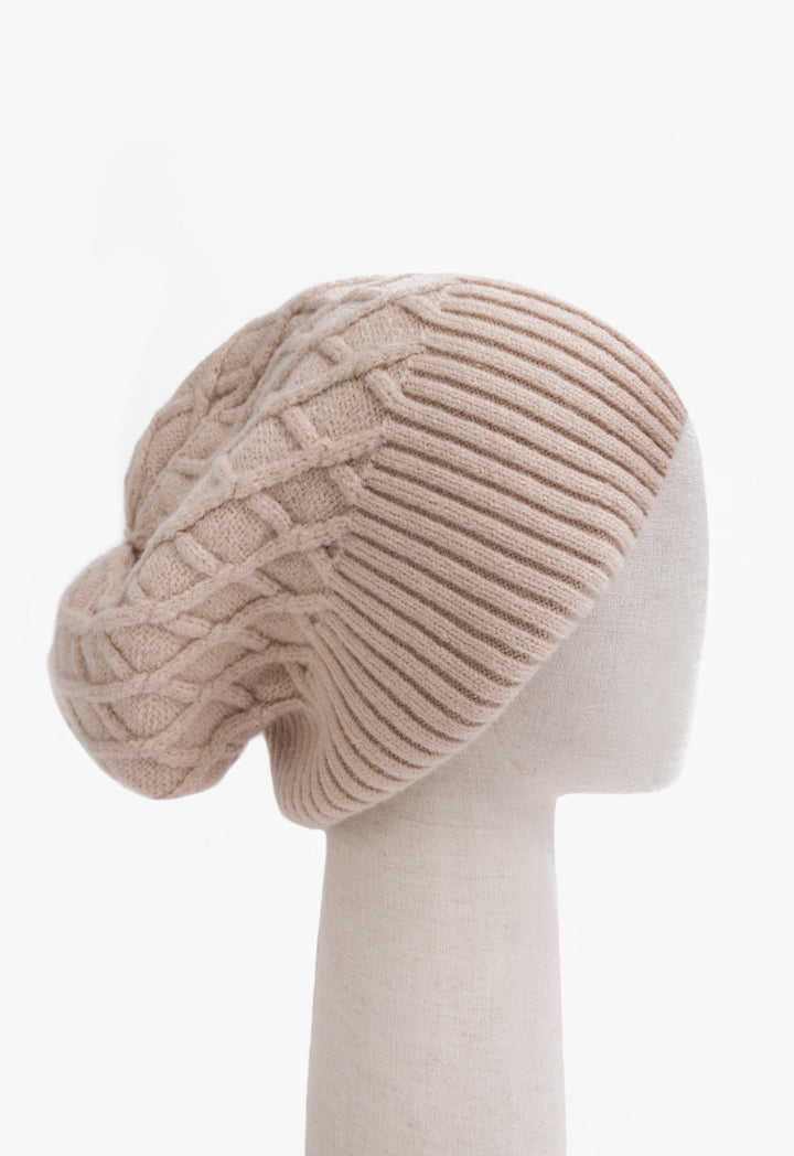 Choice Solid Beanie Hat Beige