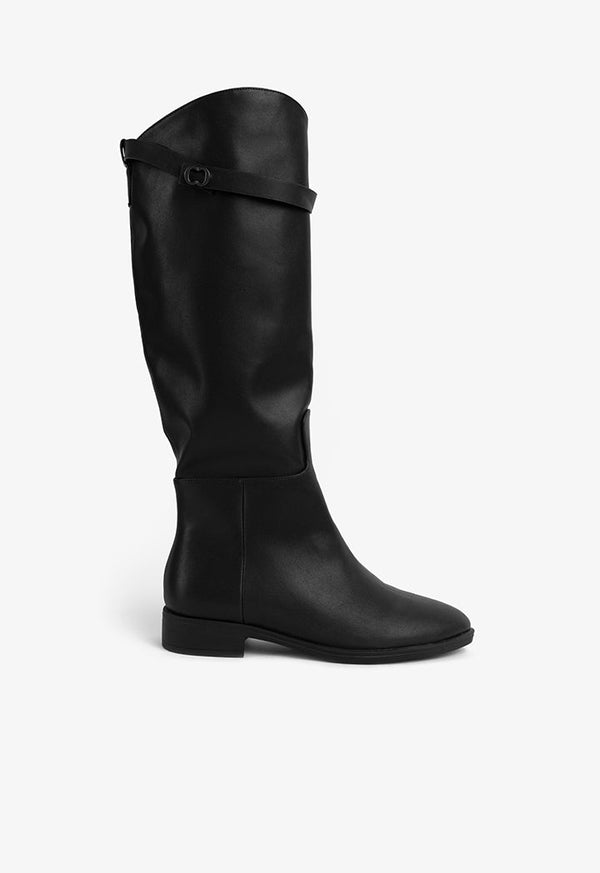 Choice Solid Below Knee Winter Boots Black