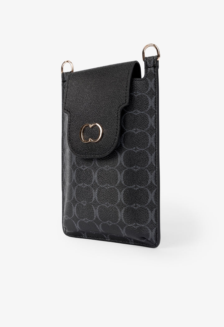 Choice Printed Monogram Crossbody Bag Black