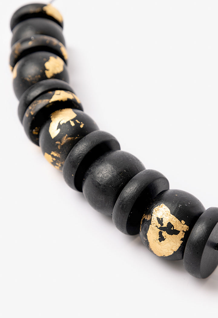 Choice Wood Ornamental Necklace Black