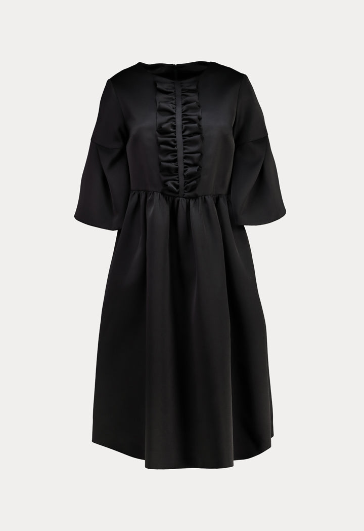 Choice Wide Sleeves Dress Black - Wardrobe Fashion