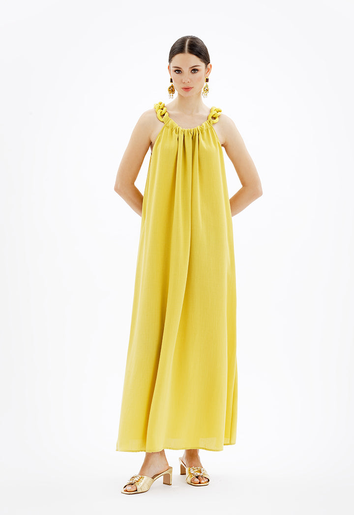 Choice Solid Maxi Sleeveless Dress-Ramadan Style Ocra