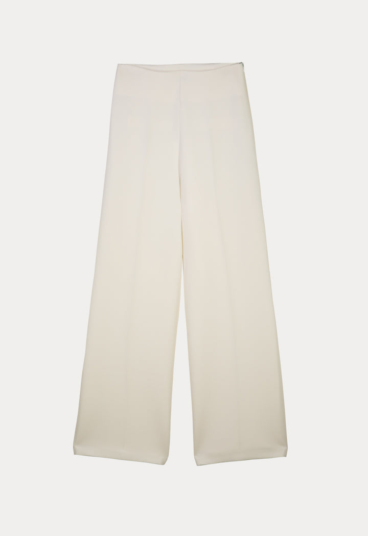 Choice High Waist Wide Legs Trousers Off White