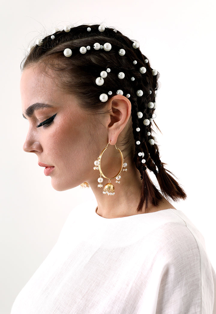 Choice Hoop Chandelier Earrings Gold - Wardrobe Fashion