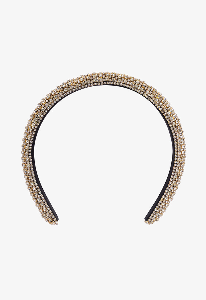 Choice Crystal Encrusted Hairband Gold