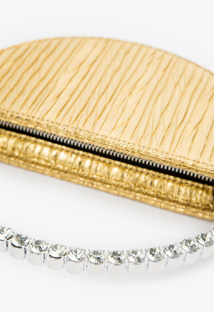 Choice Embellished Clutch Bag Gold