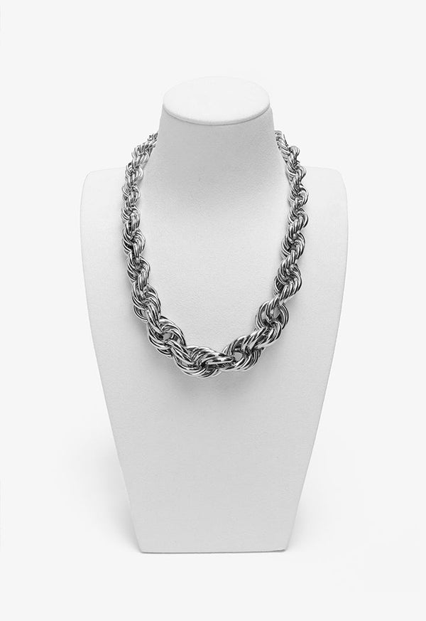 Choice Twisted Silver Necklace Silver