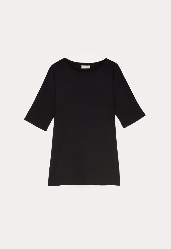 Choice Stretchable Short Sleeve Jersey Blouse Black