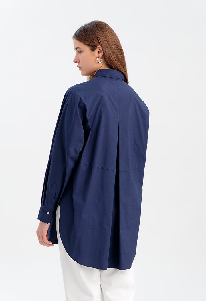 Choice Long Sleeve Poplin Shirt Navy