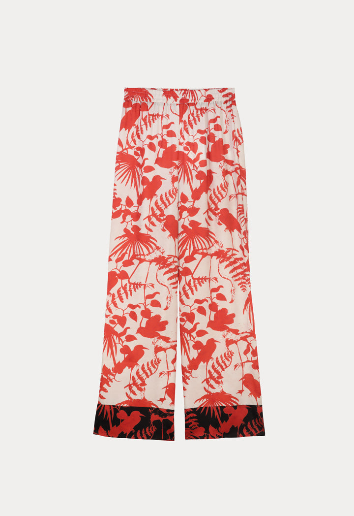 Choice Printed Contrast Wide Leg Trouser Print