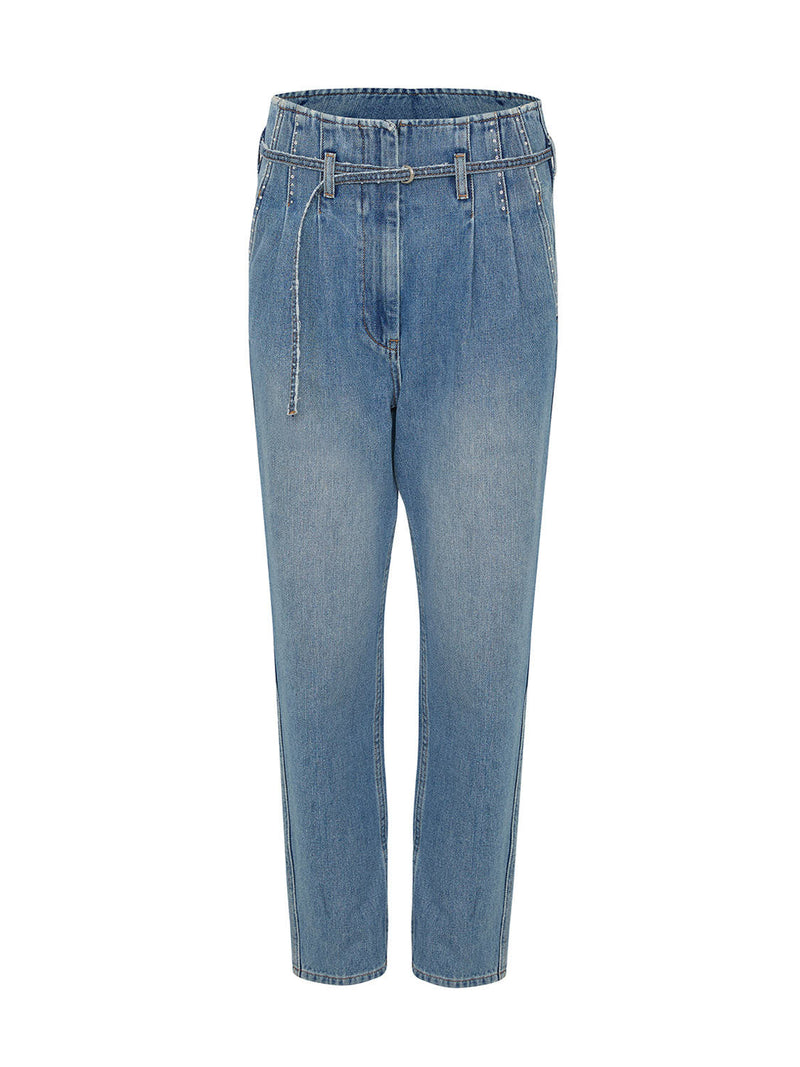 Nocturne Stone Detailed Mom Jeans Indigo