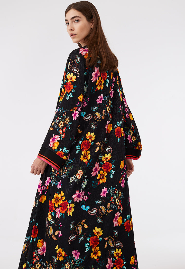 Choice Dark Floral Outerwear Dark Multi Color