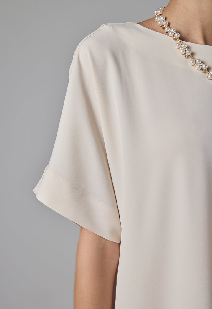 Choice Cap Sleeves Basic Maxi Dress  Sand