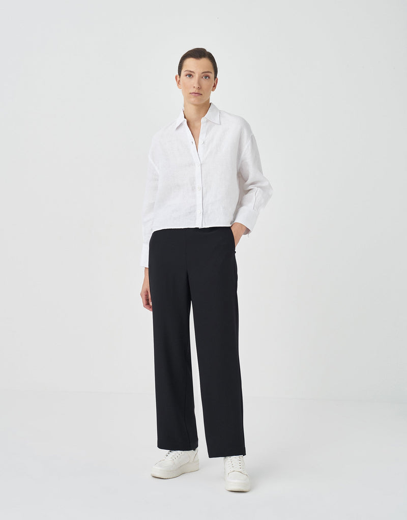 Kk Design Straight Fit Solid Pants Black