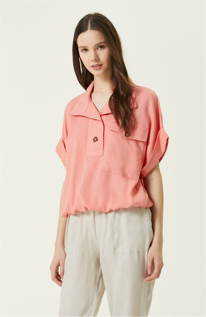 Network Basic  Fit Blouse Coral