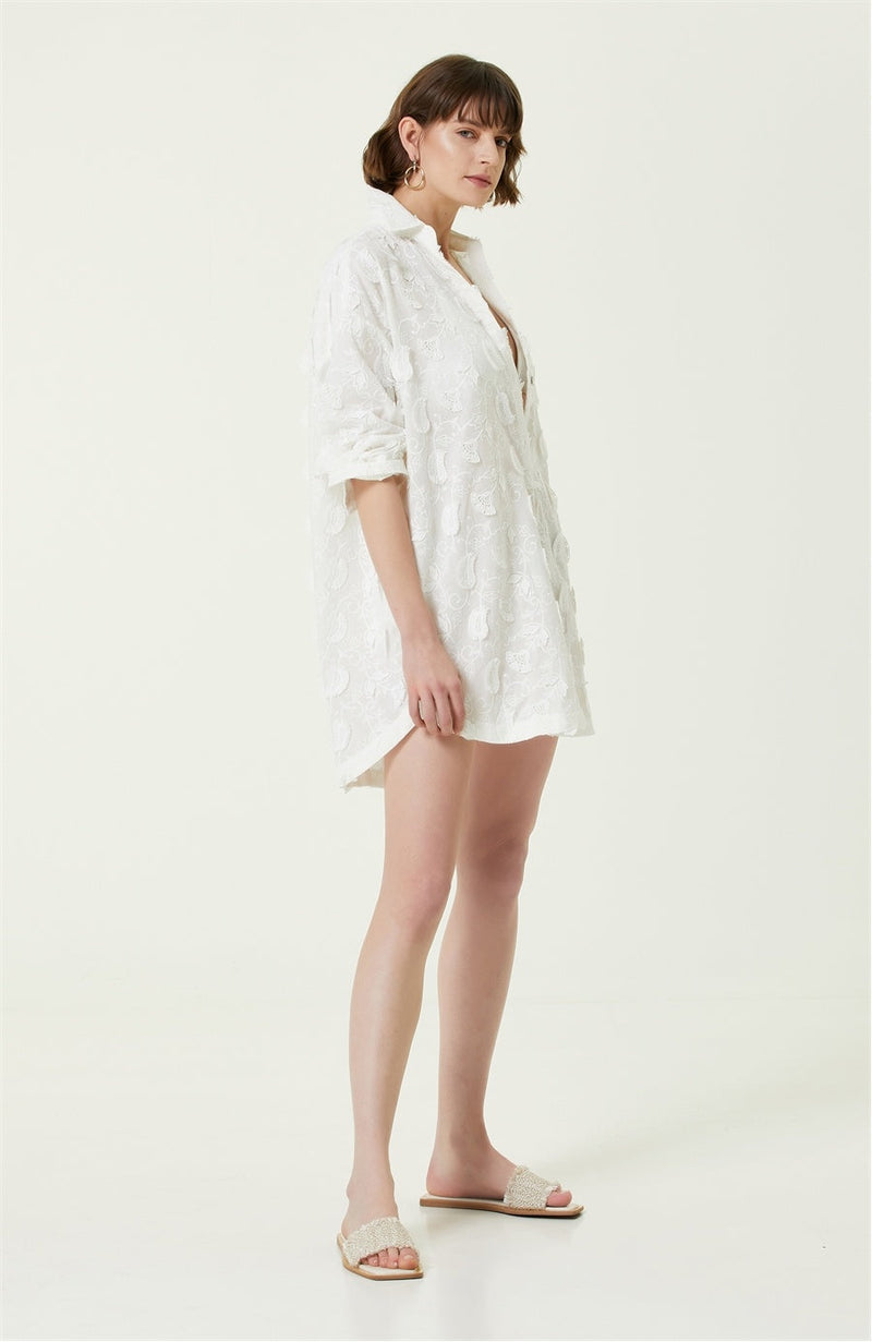 Network Mini Dress Off White