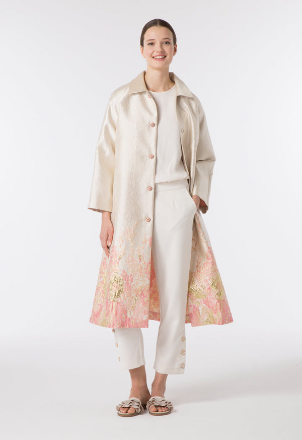 Choice Brocade Outer Coat Multicolor