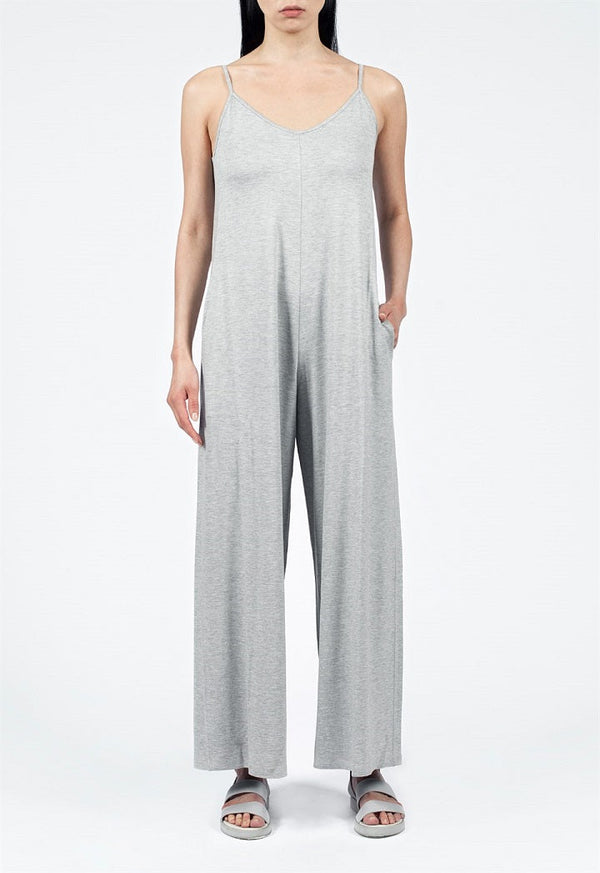 Nu Knit Spaghetti Strap Jumpsuit Grey