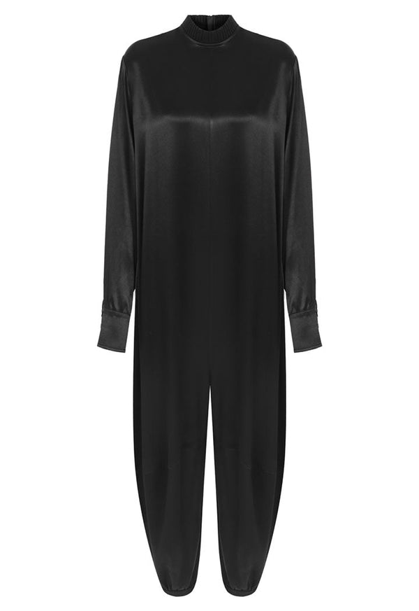 Nu Long Sleeve Relaxed Fit Jumpsuit Black