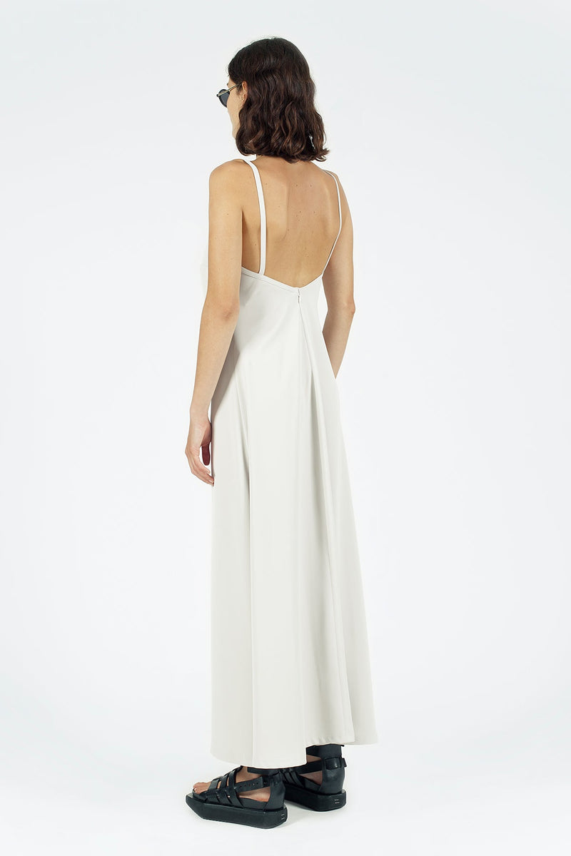 Nu Spaghetti Strap Front-Slit Maxi Dress Moon