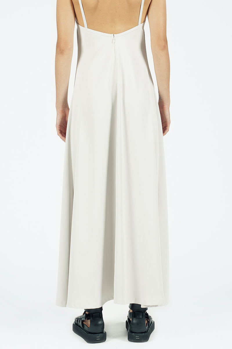 Nu Spaghetti Strap Front-Slit Maxi Dress Moon