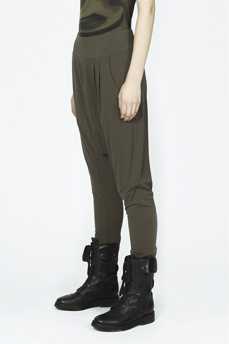 Nu Military High Waist Harem Trouser 610 Khaki