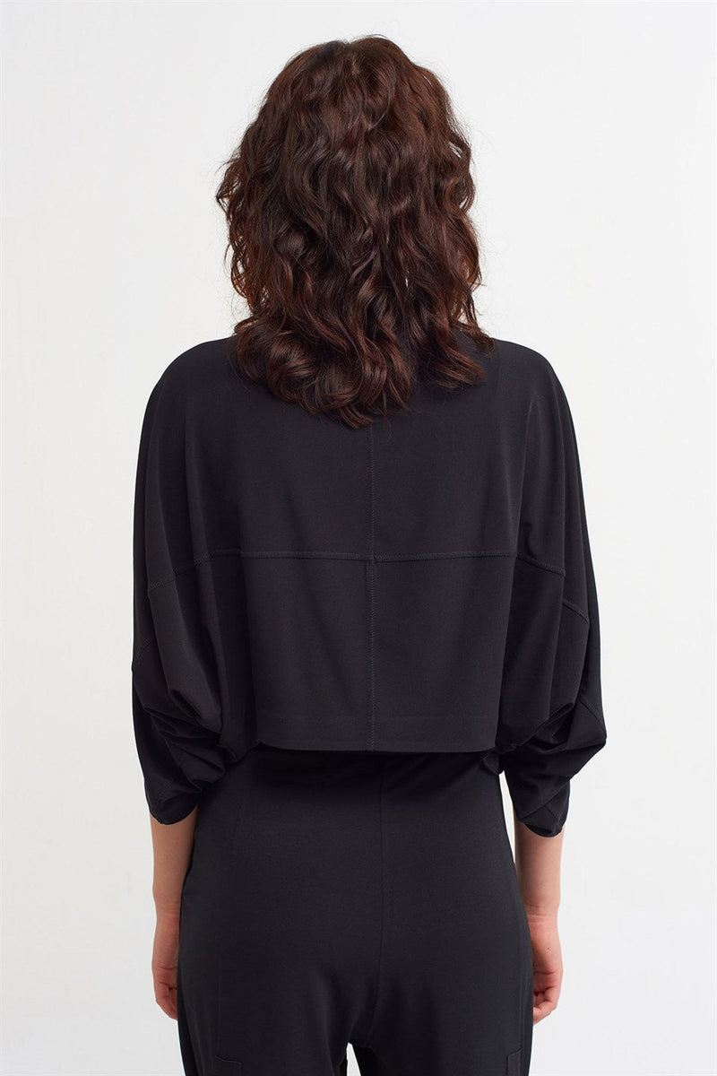 Nu Long Sleeve Open-Front Outerwear Black