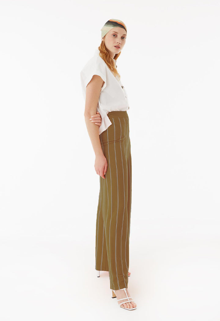 Exquise Trouser Stripe Camel