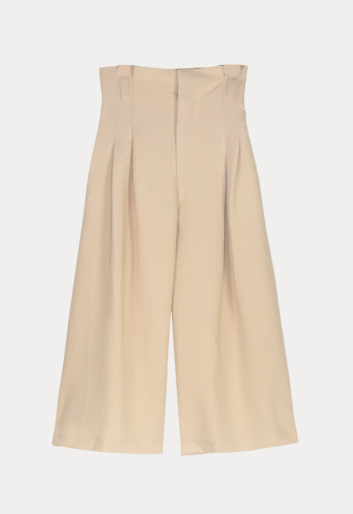 BERRIN High Waist Belted Palazzo Trouser BEIGE