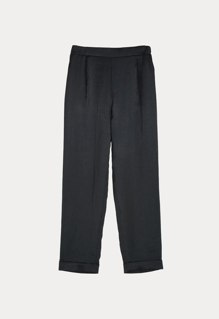 BERRIN Plain High Waist Trouser BLACK