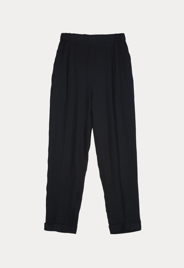 BERRIN Plain High Waist Trouser BLACK