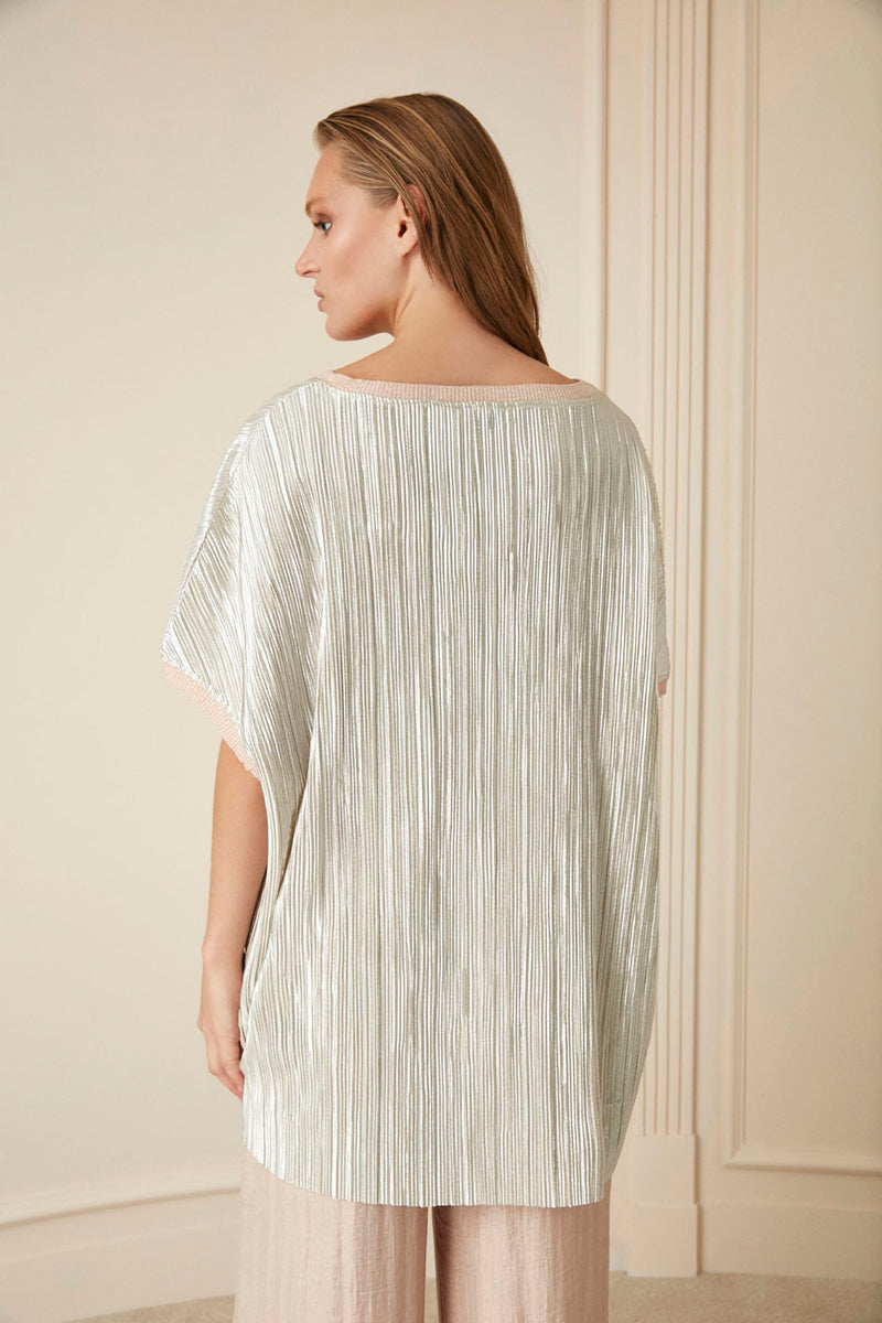 Nocturne Silvery Comfortable Knitwear Sector Tops